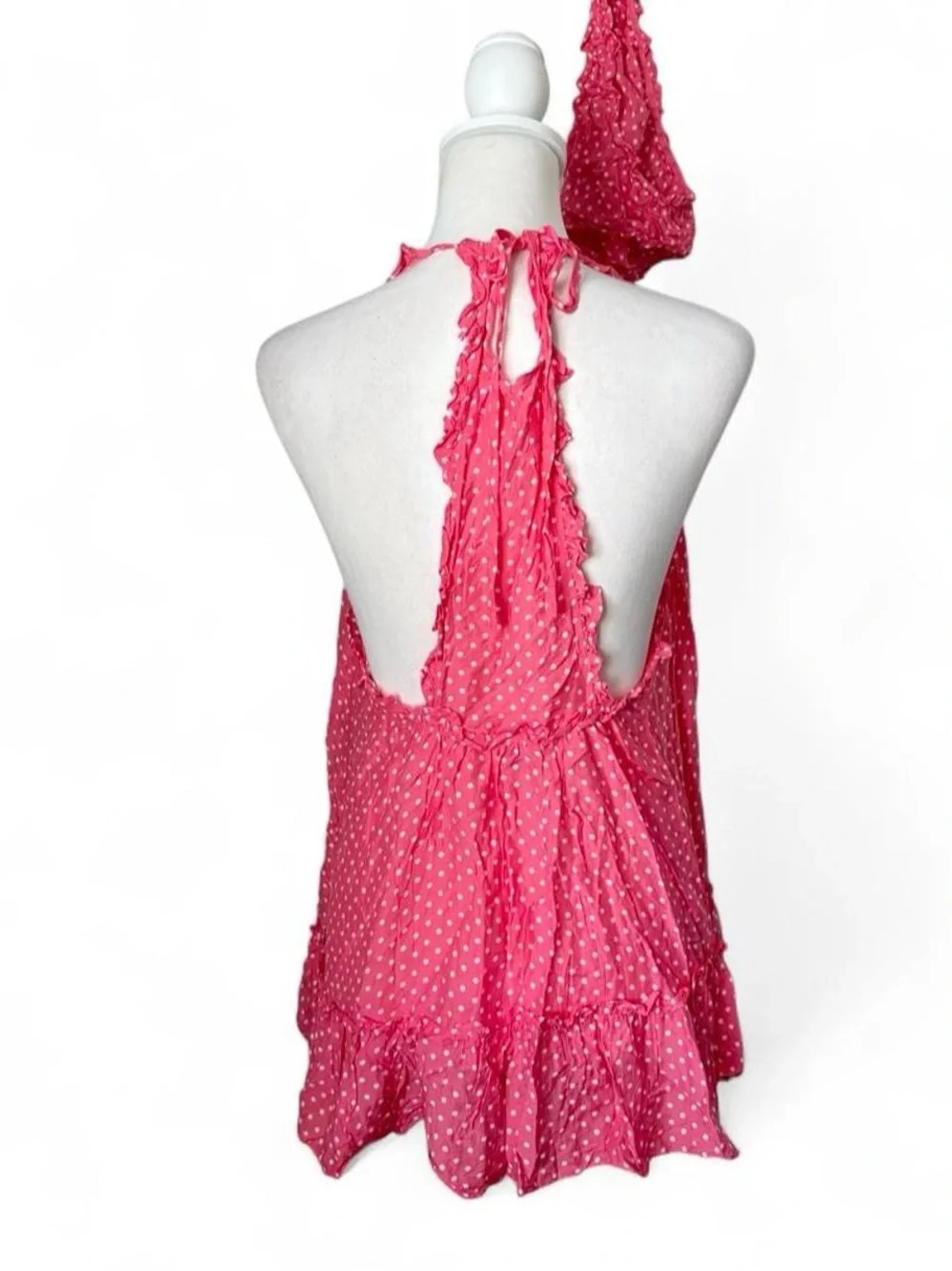 Victoria’s Secret Pink Polka Dot Babysoll Set